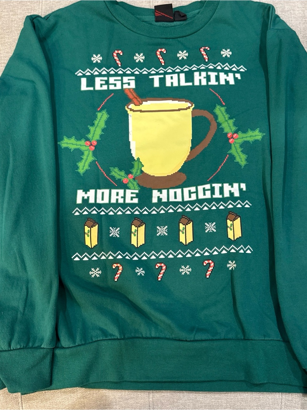 Red Engine Teal Holiday Graphic Sweatshirt